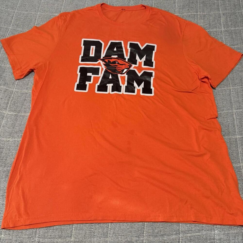 Oregon State Beavers Dam Bam T Shirt. Orange Men’s Xl